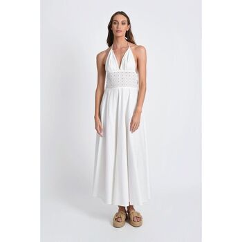 Kleidung Damen Kleider Molly Bracken LAR223BP-WHITE Weiss
