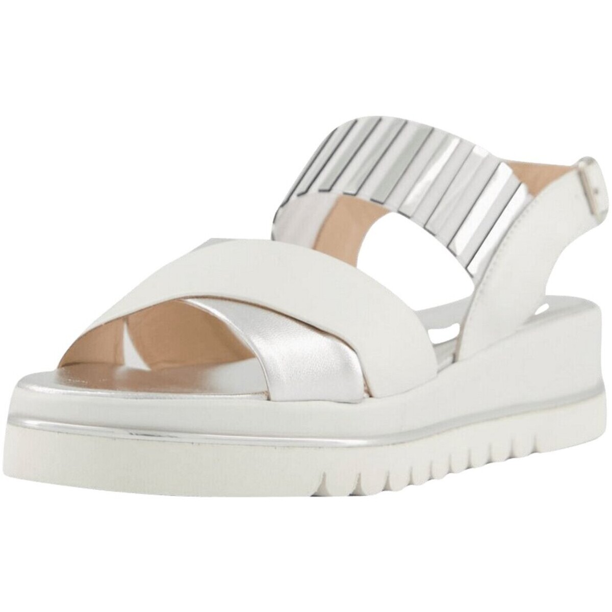 Schuhe Damen Sandalen / Sandaletten Luca Grossi Sandaletten H734S-Samoa bianco Weiss