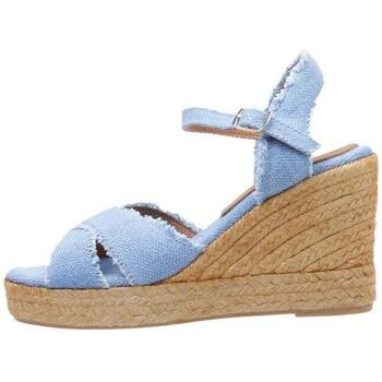 Schuhe Damen Leinen-Pantoletten mit gefloch Senses & Shoes VERA Blau