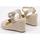 Schuhe Damen Leinen-Pantoletten mit gefloch Xti 141420 Gold