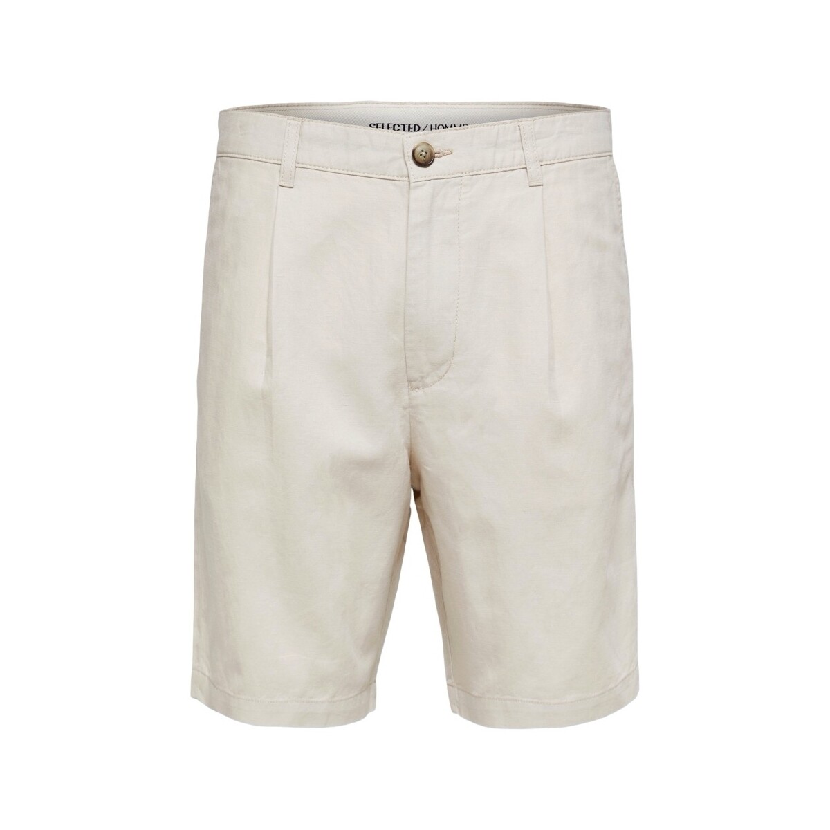 Kleidung Herren Shorts / Bermudas Selected Comfort-Jones Linen - Oatmeal Beige
