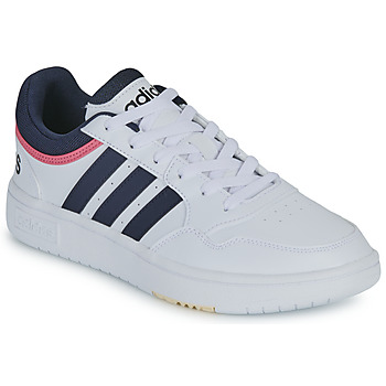 Schuhe Damen Sneaker Low Adidas Sportswear HOOPS 3.0 Weiss / Schwarz / Rosa