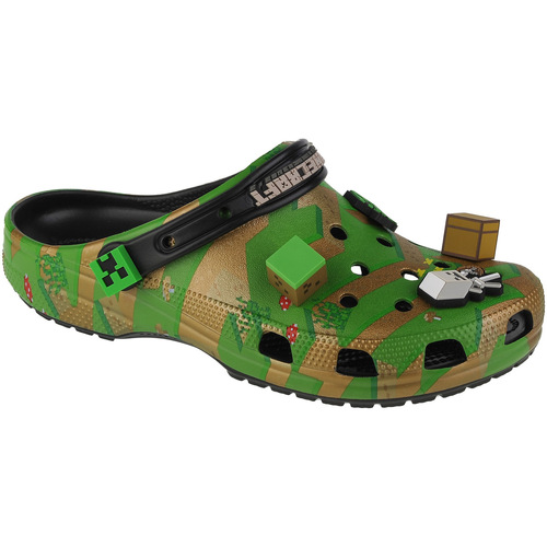 Schuhe Hausschuhe Crocs Elevated Minecraft Classic Clog Grün