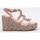 Schuhe Damen Leinen-Pantoletten mit gefloch ALMA EN PENA 603 Rosa