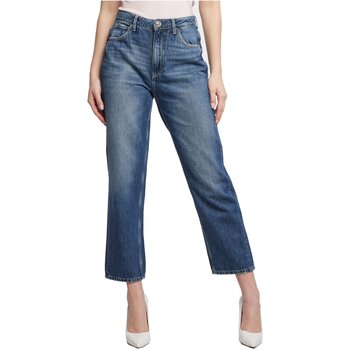 Kleidung Damen Straight Leg Jeans Guess W2RA21 D3Y0V Blau
