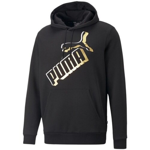Kleidung Herren Sweatshirts Puma Ess Big Logo Hoodie Schwarz