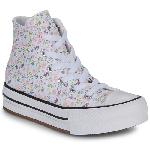 Schuhe Mädchen Sneaker High Converse CHUCK TAYLOR ALL STAR EVA LIFT PLATFORM FELINE FLORALS Weiss / Multicolor