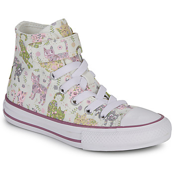 Schuhe Mädchen Sneaker High Converse CHUCK TAYLOR ALL STAR EASY-ON FELINE FLORALS Weiss / Multicolor