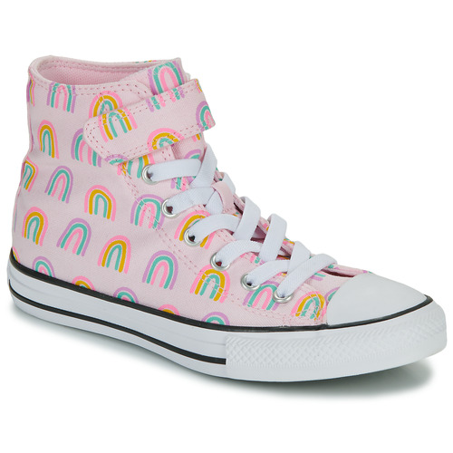 Schuhe Mädchen Sneaker High Converse CHUCK TAYLOR ALL STAR EASY ON RAINBOWS Rosa / Multicolor