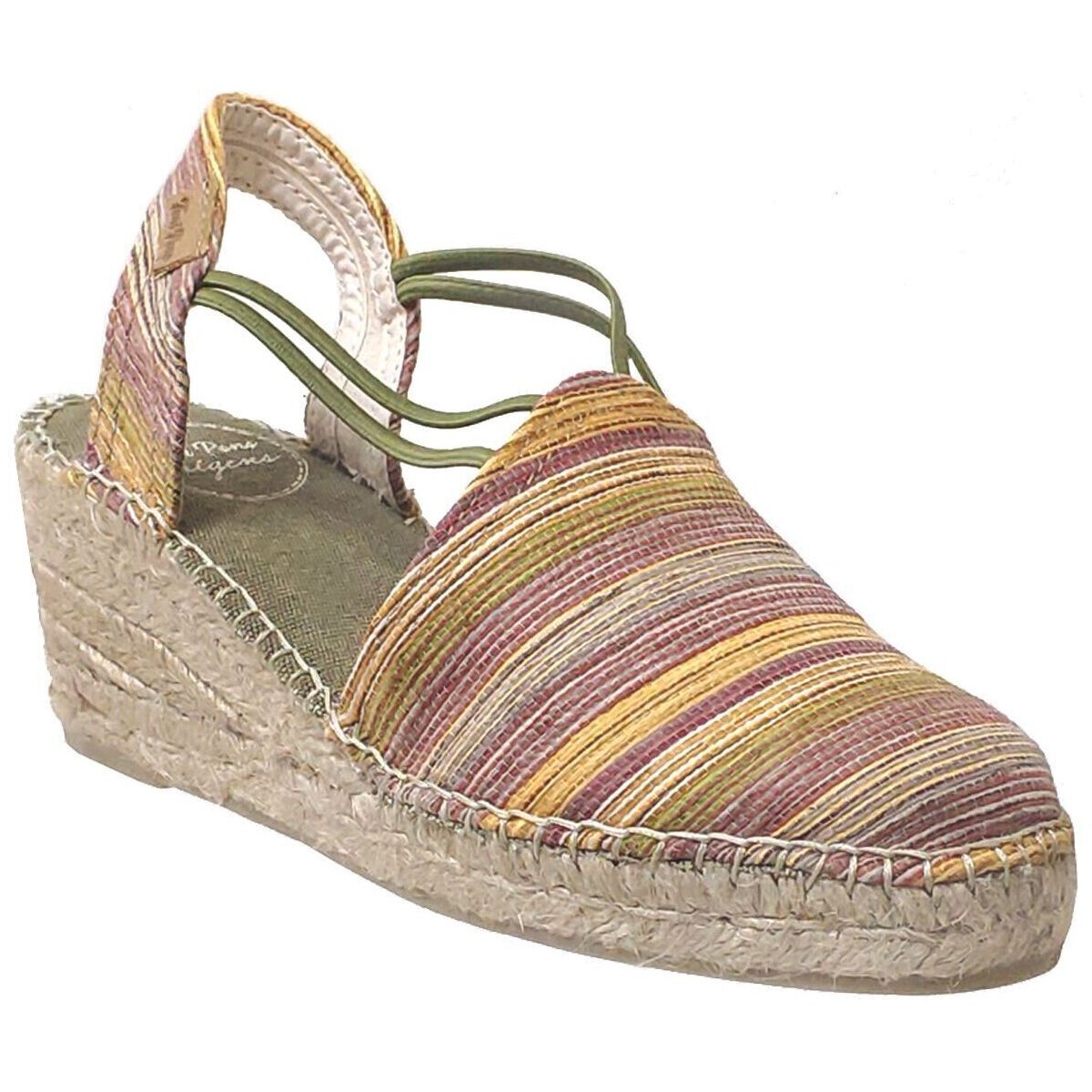 Schuhe Damen Leinen-Pantoletten mit gefloch Toni Pons Tania-hv Multicolor