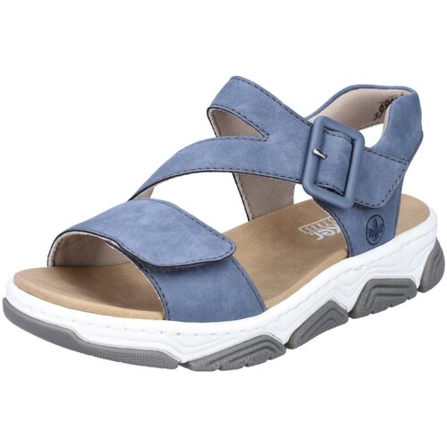 Schuhe Damen Sandalen / Sandaletten Rieker Sandaletten Nabukino 69071-10 Blau