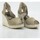 Schuhe Damen Leinen-Pantoletten mit gefloch Gaimo 28323 BEIGE