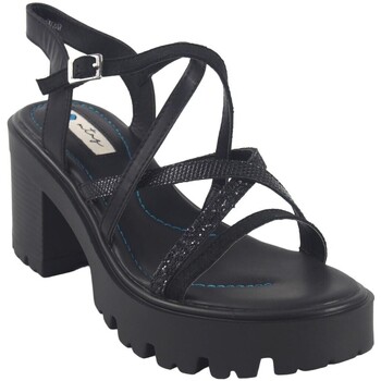 Schuhe Damen Multisportschuhe MTNG Damensandale MUSTANG 52991 schwarz Schwarz