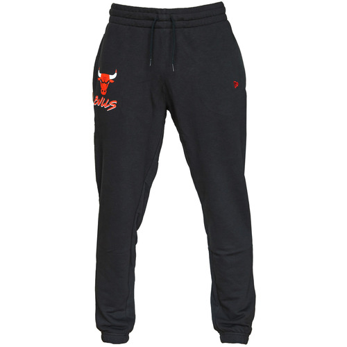 Kleidung Herren Jogginghosen New-Era NBA Team Chicago Bulls Logo Jogger Schwarz