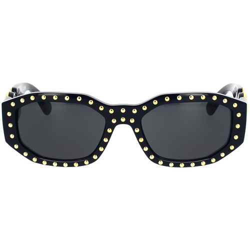 Uhren & Schmuck Sonnenbrillen Versace Biggie Sonnenbrille VE4361 539787 mit Nieten Schwarz