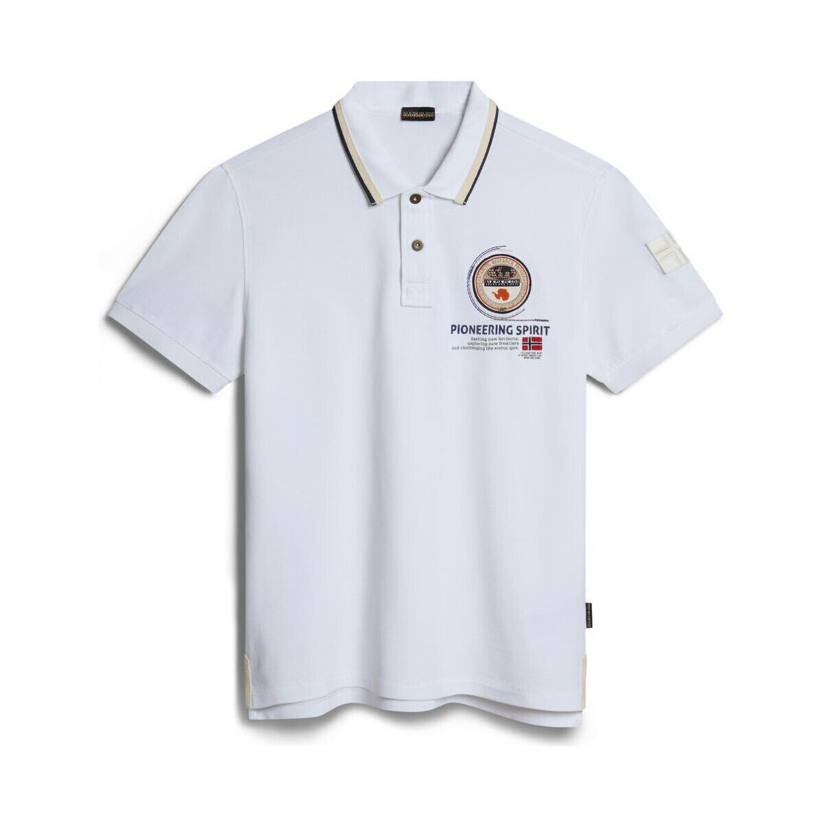Kleidung Herren T-Shirts & Poloshirts Napapijri GANDY 4 - NP0A4H8R-0021 BRIGHT WHITE Weiss