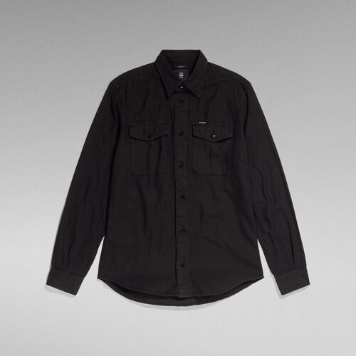 Kleidung Herren Langärmelige Hemden G-Star Raw D20165-7647 MARINE-B564 BLACK Schwarz