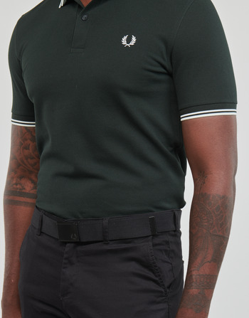Fred Perry TWIN TIPPED FRED PERRY SHIRT Grün / Weiss