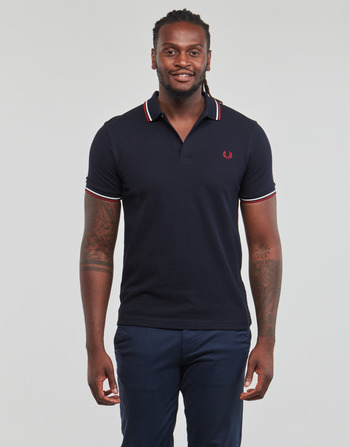 Fred Perry TWIN TIPPED FRED PERRY SHIRT Marine / Weiss / Rot