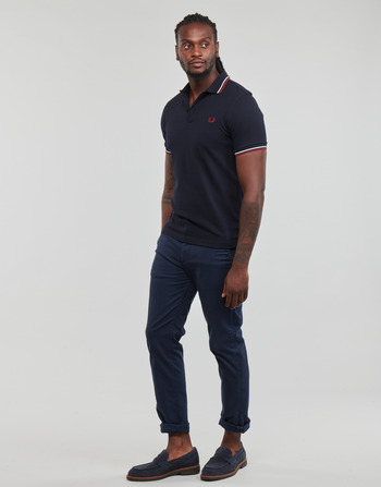 Fred Perry TWIN TIPPED FRED PERRY SHIRT Marine / Weiss / Rot