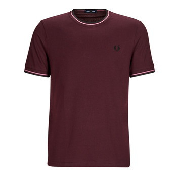 Kleidung Herren T-Shirts Fred Perry TWIN TIPPED T-SHIRT Bordeaux