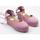 Schuhe Damen Leinen-Pantoletten mit gefloch Viguera 2073 Violett
