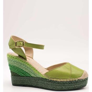Schuhe Damen Leinen-Pantoletten mit gefloch Vidorreta  Grün