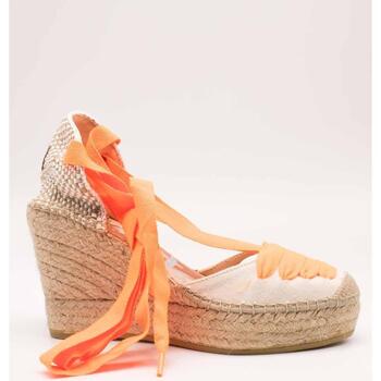 Schuhe Damen Leinen-Pantoletten mit gefloch Vidorreta  Orange