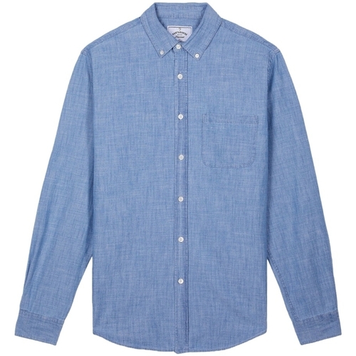 Kleidung Herren Langärmelige Hemden Portuguese Flannel Chambray Shirt Blau