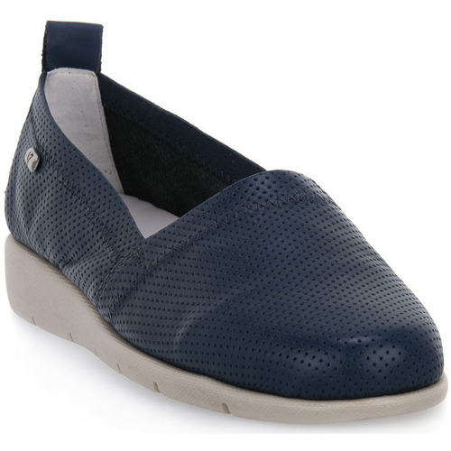 Schuhe Damen Slipper Valleverde BLU NAPPA Blau