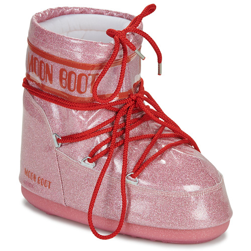 Schuhe Damen Schneestiefel Moon Boot MB ICON LOW GLITTER Rosa / Rot