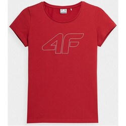 Kleidung Damen T-Shirts 4F SS23TTSHF583 Rot