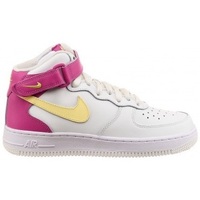 Schuhe Damen Sneaker High Nike Air Force 1 Mid Rosa, Weiß