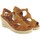 Schuhe Damen Multisportschuhe Calzamur Damensandale  30155 Leder Braun