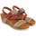 Schuhe Damen Multisportschuhe Interbios Damensandale INTER BIOS 5635 beige Rot