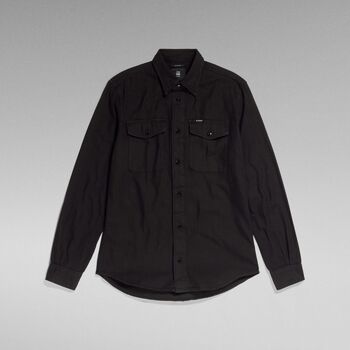 Kleidung Herren Langärmelige Hemden G-Star Raw D20165-7647 MARINE-B564 BLACK Schwarz