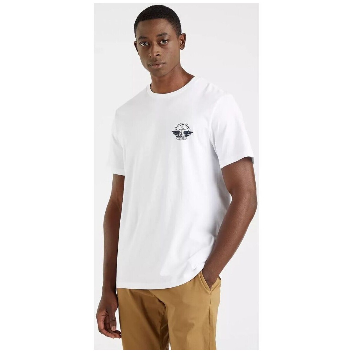 Kleidung Herren T-Shirts & Poloshirts Dockers A1103 0069 GRAPHIC TEE-LUCENT WHITE Weiss