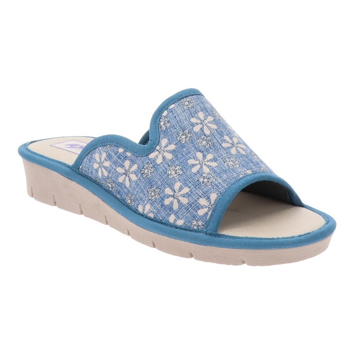 Schuhe Damen Hausschuhe Axa -18834A Blau