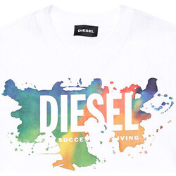 Kleidung Jungen T-Shirts & Poloshirts Diesel J00294-00YI9 Weiss