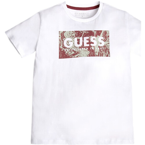 Kleidung Jungen T-Shirts & Poloshirts Guess G-L3GI08K8HM0 Weiss