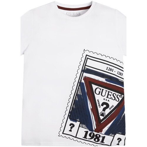 Kleidung Jungen T-Shirts & Poloshirts Guess G-L3GI01K8HM0 Weiss