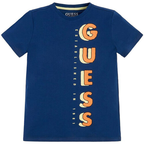 Kleidung Jungen T-Shirts & Poloshirts Guess G-L3GI00K8HM0 Blau