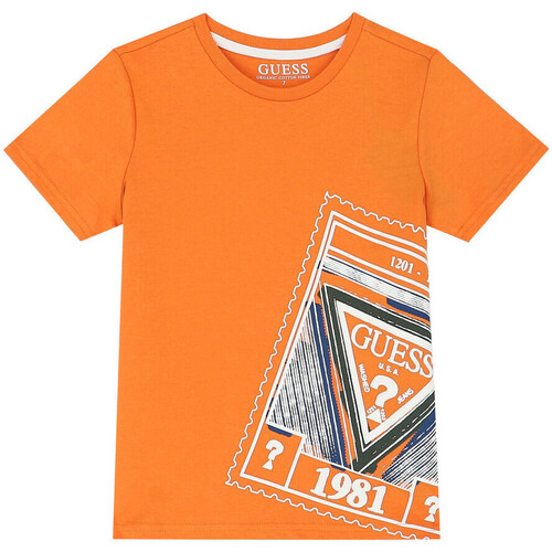 Kleidung Jungen T-Shirts & Poloshirts Guess G-L3GI01K8HM0 Orange