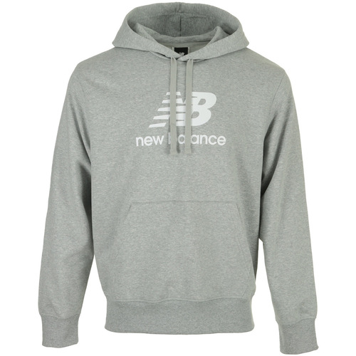 Kleidung Herren Sweatshirts New Balance Essentiels Stacked Logo Hoodie Grau
