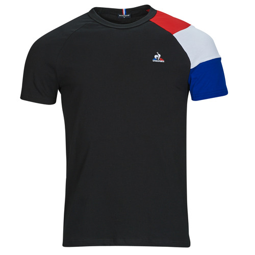 Kleidung Herren T-Shirts Le Coq Sportif BAT TEE SS N°1 Schwarz / Rot