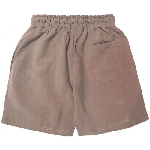 Ko Samui Tailors Leinen-Bermuda mit lockerer Passform Braun