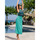 Kleidung Damen Kleider Luna Langes Sommer-Nackt-Rücken-Kleid Topaz  Splendida Grün