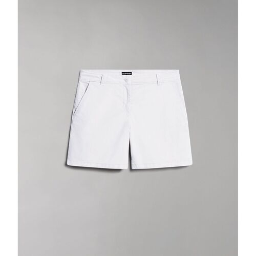 Kleidung Damen Shorts / Bermudas Napapijri NARIE - NP0A4G7J-0021 BRIGHT WHITE Weiss