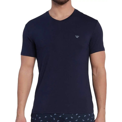 Kleidung Herren T-Shirts Emporio Armani Mini logo original Blau