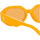 Uhren & Schmuck Damen Sonnenbrillen The Attico Sonnenbrille  X Linda Farrow Irene 14C10 Orange